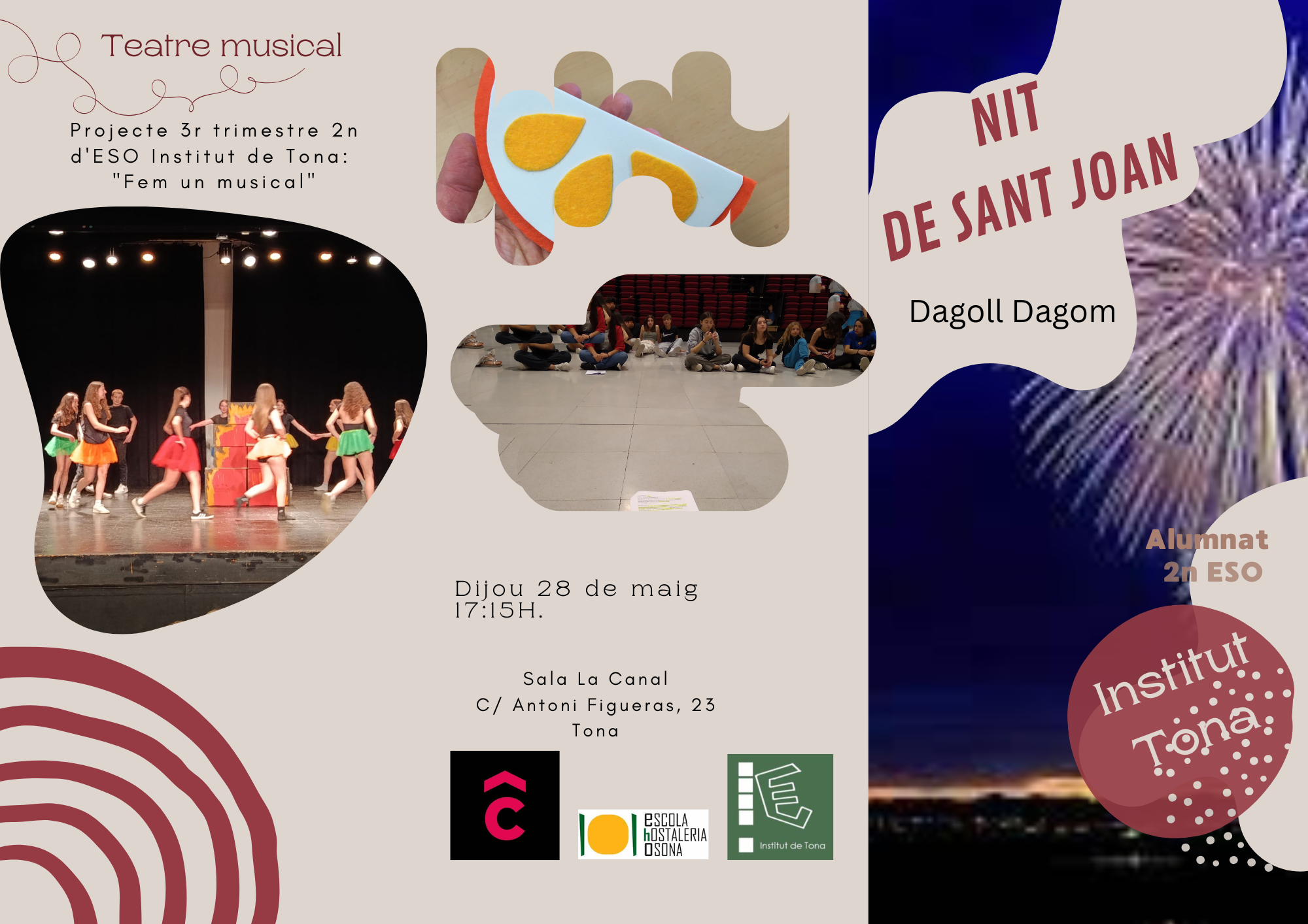 Cartell Fem un musical - Institut de Tona
